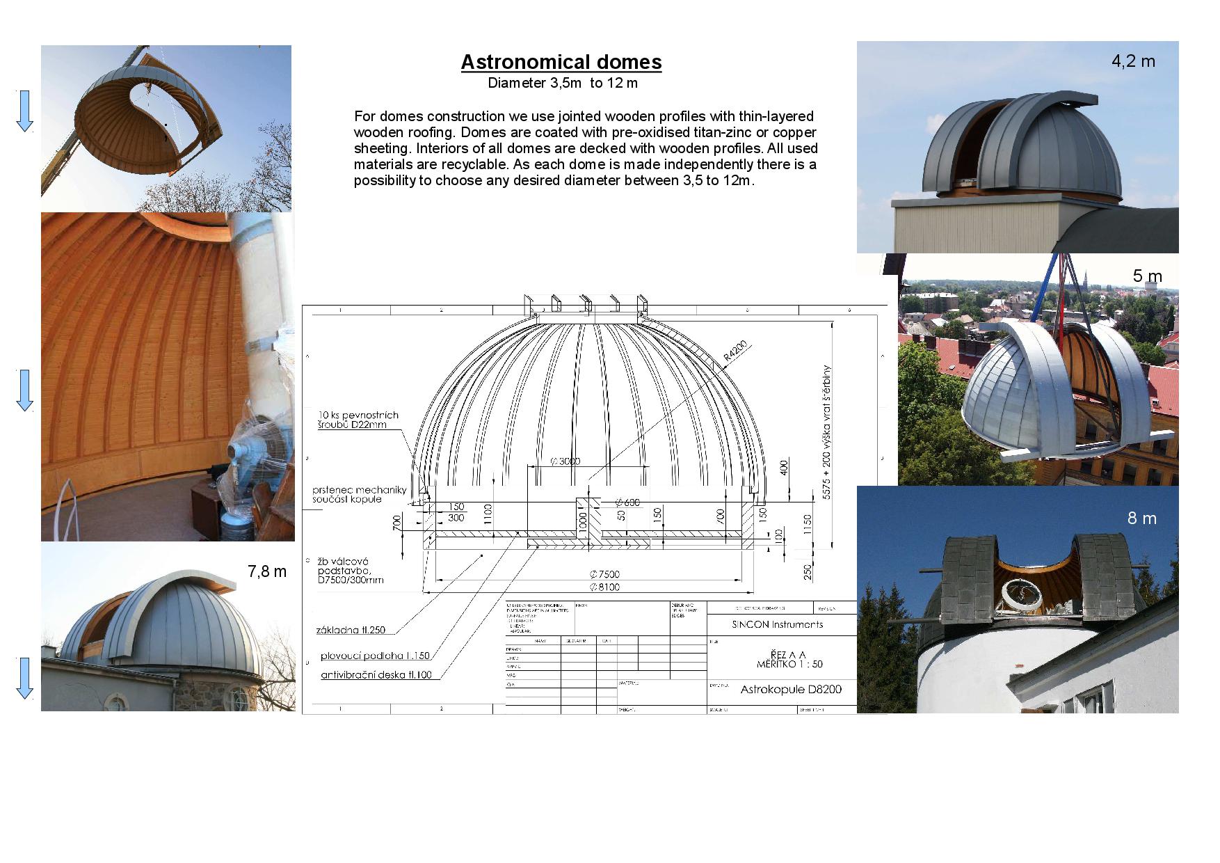 SINCON Instruments, Astronomical Domes